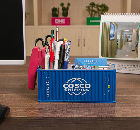 Premium Shipping Container Style Pen Holder (COSCO)